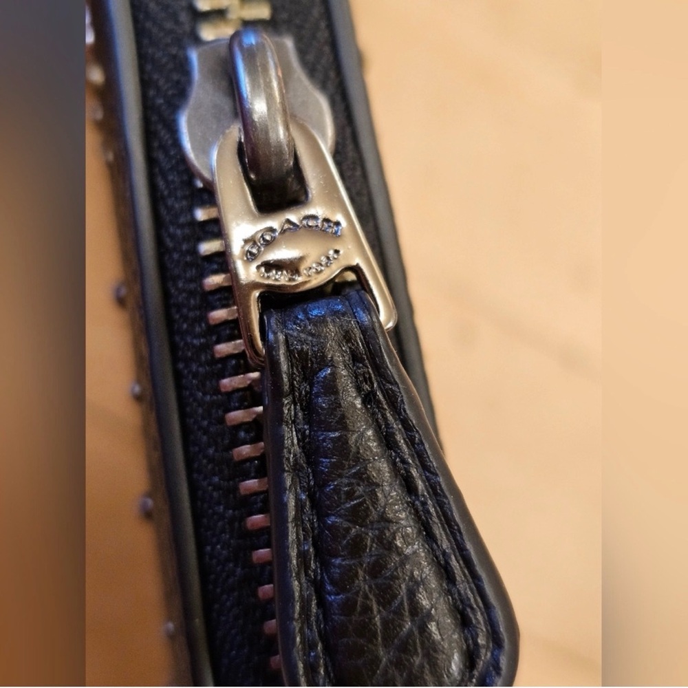 Coach Black Wallet with Rivets NWT - Picture 9 of 10
